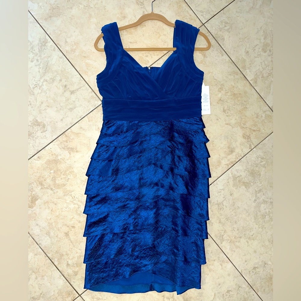 NWT Adriana Papell: Blue Dress, Size 8